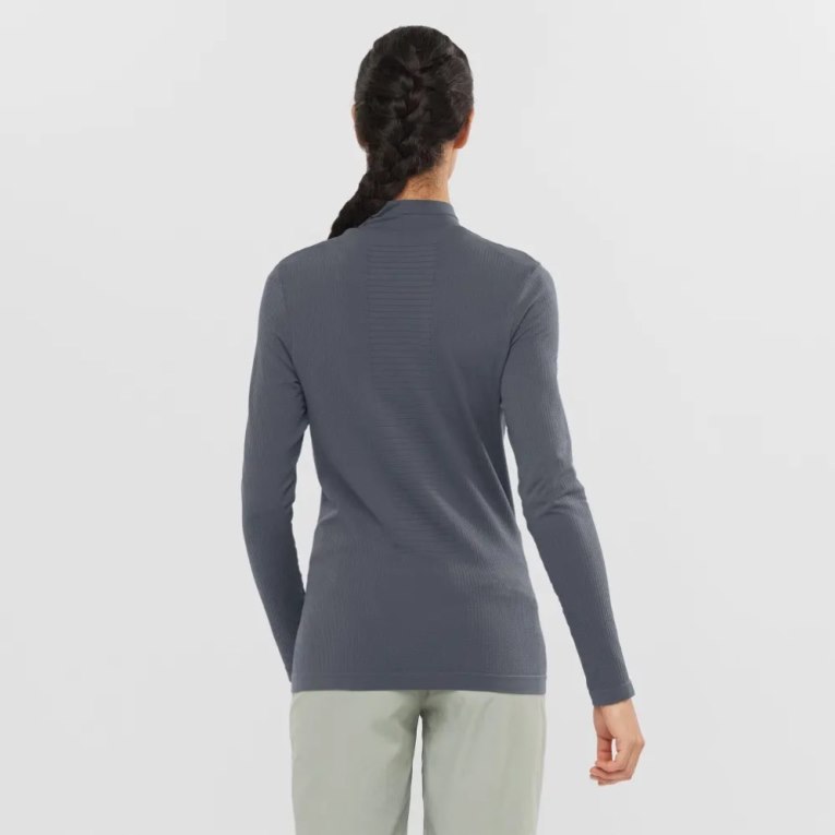 Dámské Tričko Salomon Essential Seamless Long Sleeve Černé | CZ 58PKVED